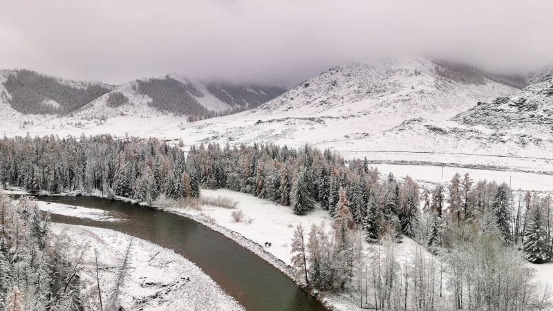 疆山如畫丨當白雪戀上秋天，在青河邂逅別樣的浪漫